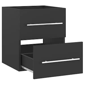 vidaXL Spintelė praustuvui, pilka, 41x38,5x48cm, apdirbta mediena