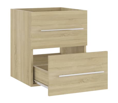 vidaXL シンクキャビネット ソノマオーク 41x38.5x48 cm エンジニアリングウッド