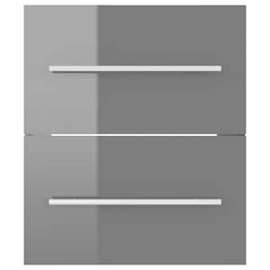 vidaXL Spintelė praustuvui, pilka, 41x38,5x48cm, apdirbta mediena