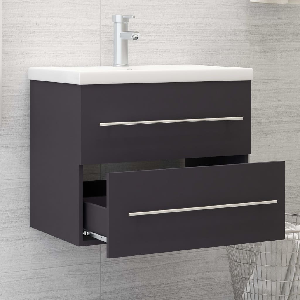 vidaXL Mueble de lavabo madera de ingeniería gris 60x38,5x48 cm