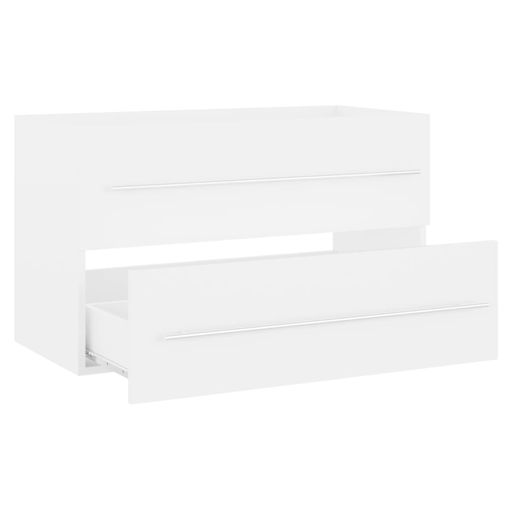 

vidaXL Wastafelkast 80x38,5x48 cm spaanplaat wit