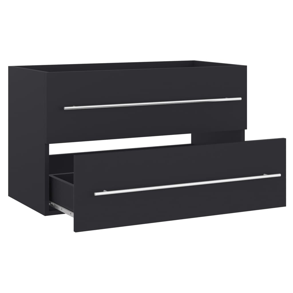 

vidaXL Wastafelkast 80x38,5x48 cm spaanplaat grijs