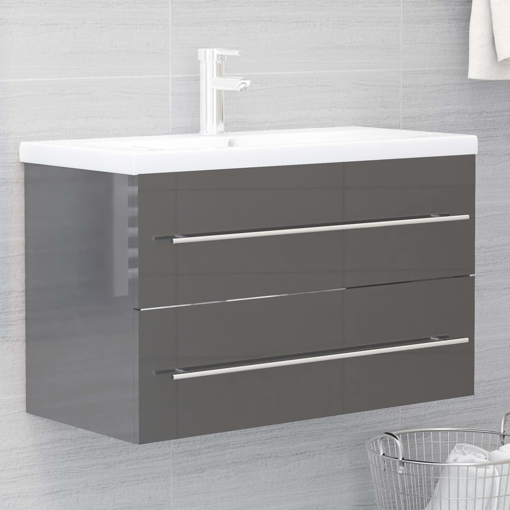 Wastafelkast 60x38,5x48 cm bewerkt hout bruin eikenkleur gootsteenkast vidaXL - Afbeelding 55 van 183