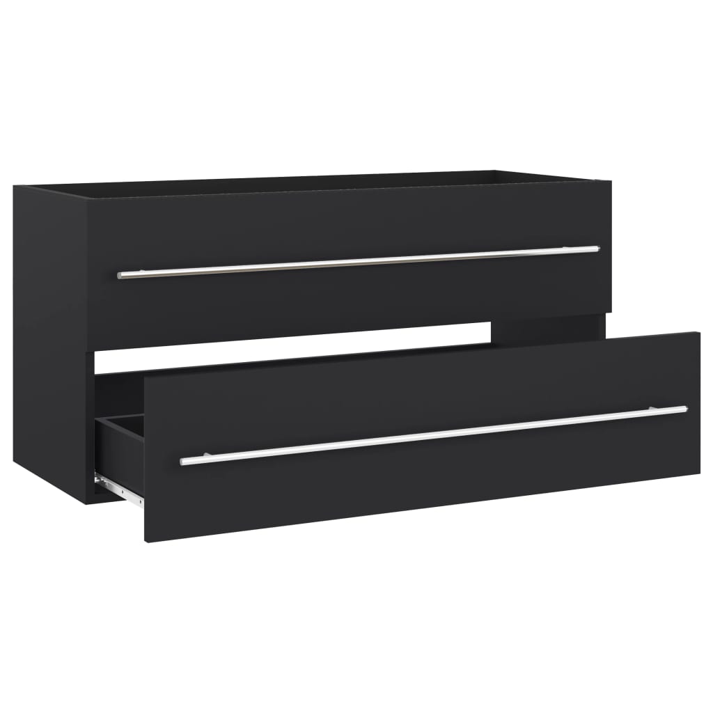 

vidaXL Wastafelkast 100x38,5x48 cm spaanplaat grijs