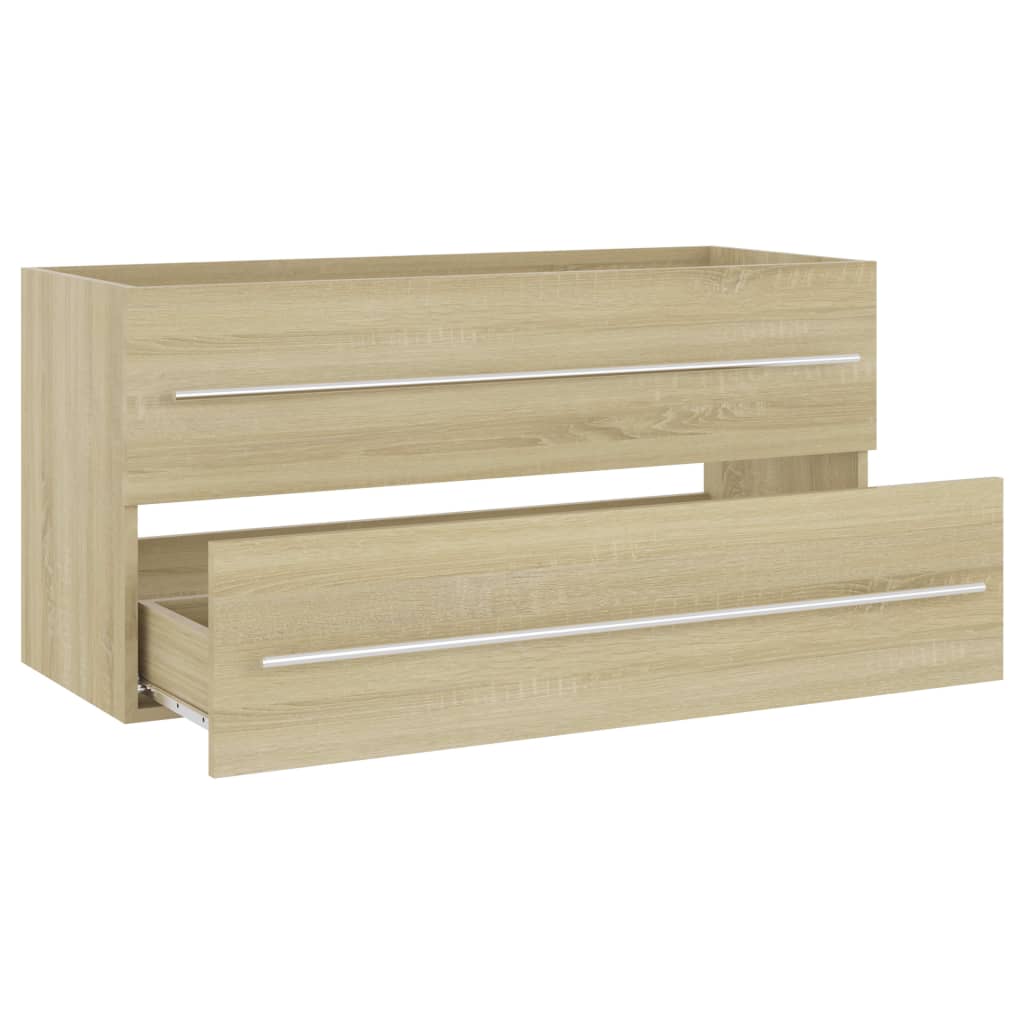 

vidaXL Wastafelkast 100x38,5x48 cm spaanplaat sonoma eikenkleurig
