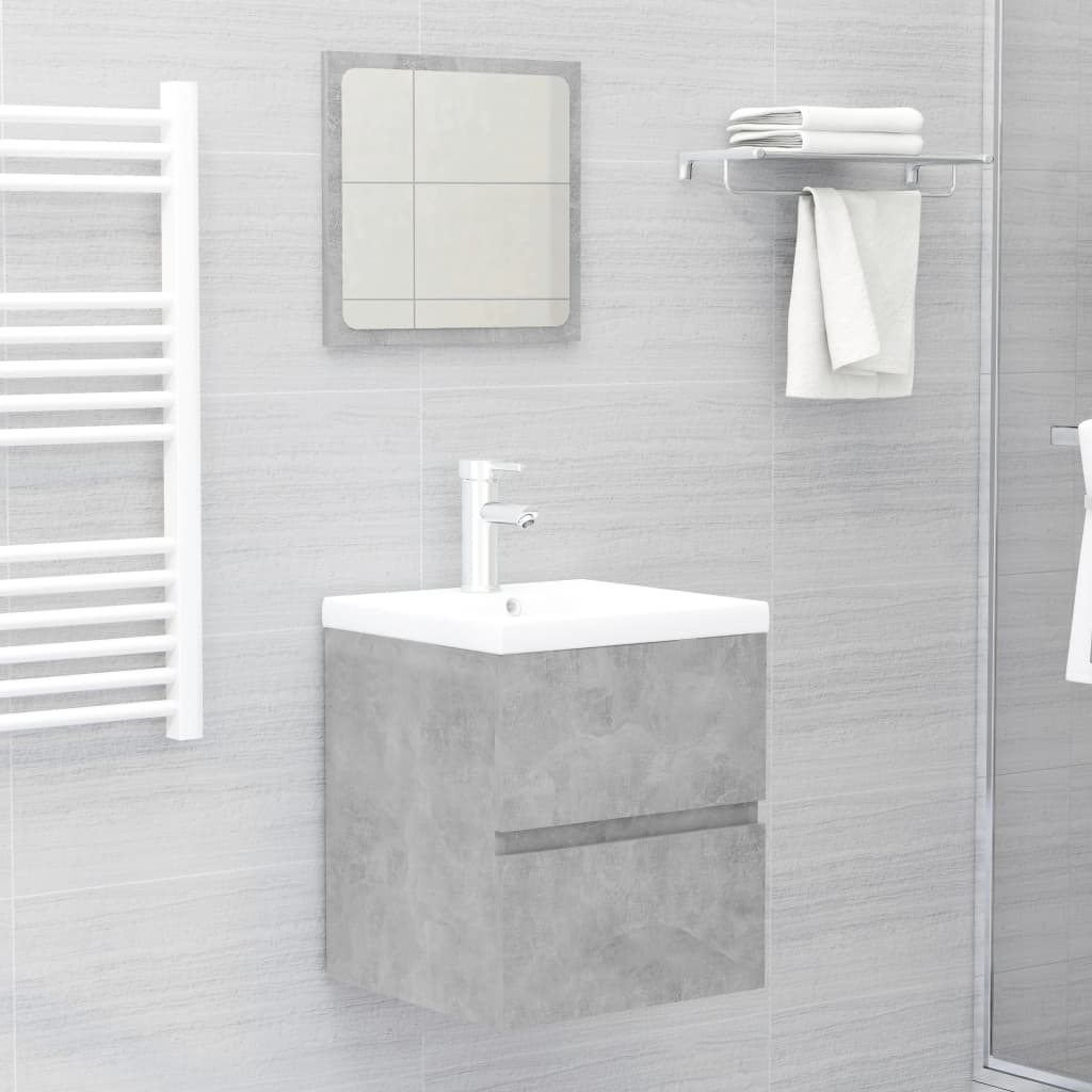 

vidaXL Wastafelkast 41x38,5x45 cm spaanplaat betongrijs