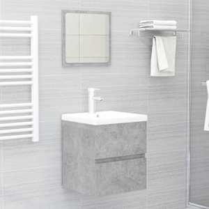 vidaXL Ντουλάπι Νιπτήρα Γκρι Σκυροδ. 41x38,5x45 εκ. Επεξεργασμένο Ξύλο
