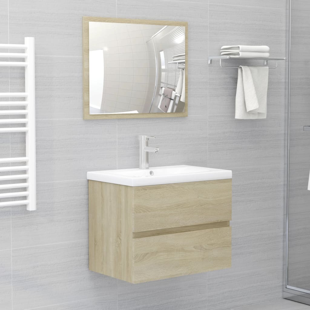

vidaXL Wastafelkast 60x38,5x45 cm spaanplaat sonoma eikenkleurig