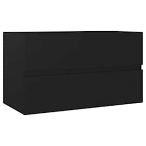 Skříňka pod umyvadlo černá 80 x 38,5 x 45 cm kompozitní dřevo - obrázek 2