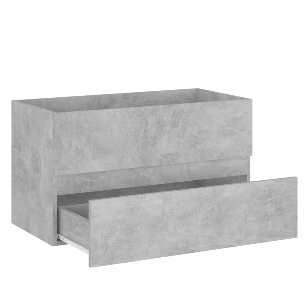 Wastafelkast 80x38,5x45 cm spaanplaat betongrijs