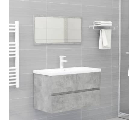 vidaXL Sink Cabinet Concrete Grey Engineered Wood Sink Cabinet