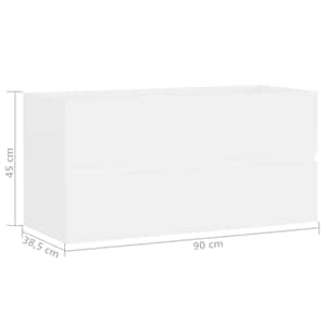 Skříňka pod umyvadlo bílá 90 x 38,5 x 45 cm kompozitní dřevo - obrázek 7