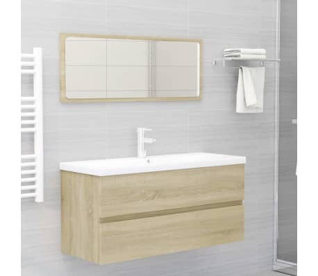 vidaXL Armoire d'&eacute;vier Ch&ecirc;ne sonoma 100x38,5x45 cm Bois d'ing&eacute;nierie