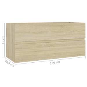 Skříňka pod umyvadlo dub sonoma 100x38,5x45 cm kompozitní dřevo - obrázek 7