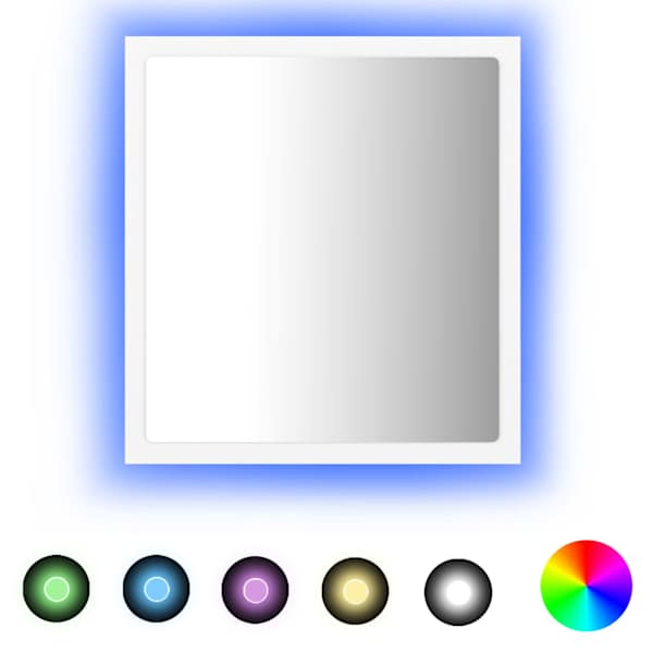 vidaXL LED vannitoa peeglikapp, valge, 40 x 8,5 x 37 cm, akr&uuml;&uuml;l