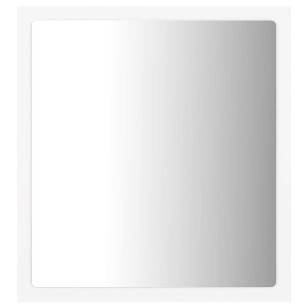  Kúpeľňové zrkadlo s LED biele 40x8,5x37 cm spracované drevo