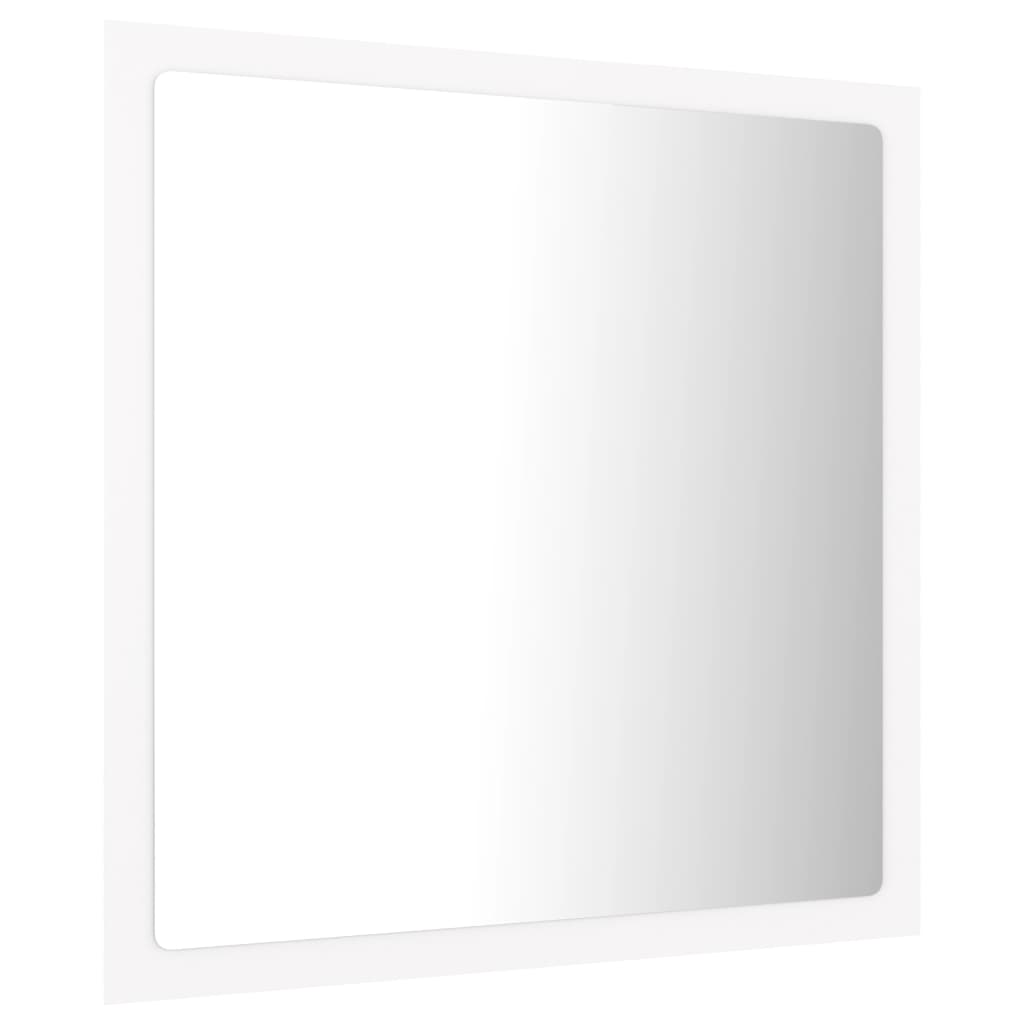 LED-Badspiegel Weiß 40×8,5×37 cm Spanplatte