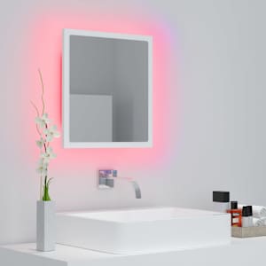 LED koupelnové zrcadlo bílé 40 x 8,5 x 37 cm akrylové - obrázek 6