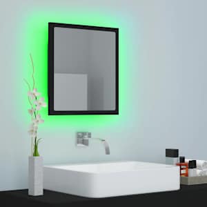 LED koupelnové zrcadlo černé 40 x 8,5 x 37 cm akrylové - obrázek 4