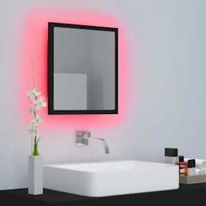 LED koupelnové zrcadlo černé 40 x 8,5 x 37 cm akrylové - obrázek 5
