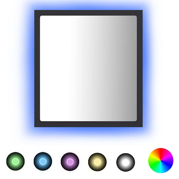 vidaXL LED vannitoa peeglikapp, hall, 40 x 8,5 x 37 cm, akr&uuml;&uuml;l