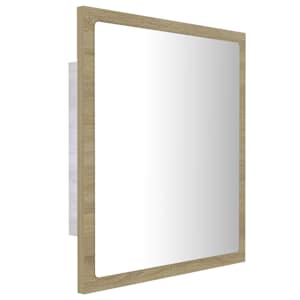 LED koupelnové zrcadlo dub sonoma 40 x 8,5 x 37 cm akrylové - obrázek 8