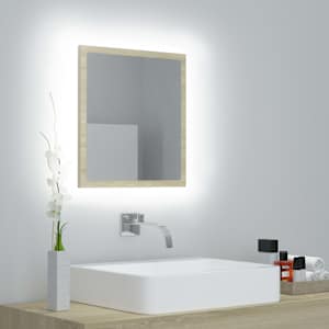LED koupelnové zrcadlo dub sonoma 40 x 8,5 x 37 cm akrylové - obrázek 1