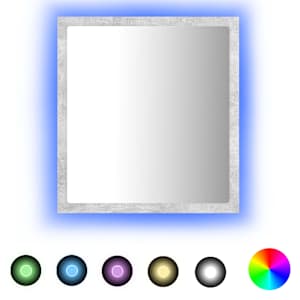 LED koupelnové zrcadlo betonově šedé 90 x 8,5 x 37 cm akrylové - obrázek 2