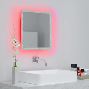LED koupelnové zrcadlo betonově šedé 90 x 8,5 x 37 cm akrylové - obrázek 7