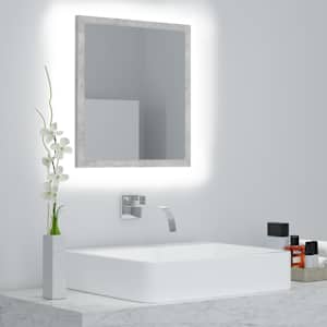 LED koupelnové zrcadlo betonově šedé 90 x 8,5 x 37 cm akrylové - obrázek 1