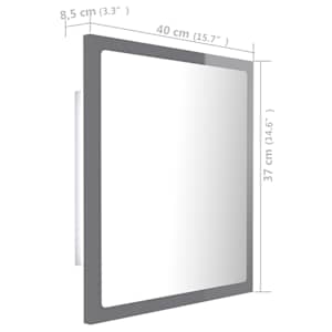 LED koupelnové zrcadlo šedé vysoký lesk 40x8,5x37 cm akrylové - obrázek 14