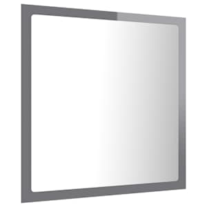 LED koupelnové zrcadlo šedé vysoký lesk 40x8,5x37 cm akrylové - obrázek 7
