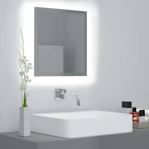 LED koupelnové zrcadlo šedé vysoký lesk 40x8,5x37 cm akrylové - obrázek 1