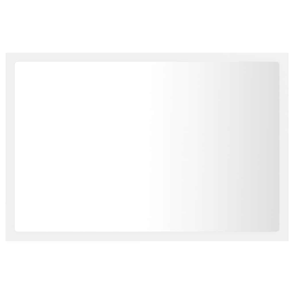 vidaXL Badkamerspiegel LED 60x8,5x37 cm acryl wit afbeelding