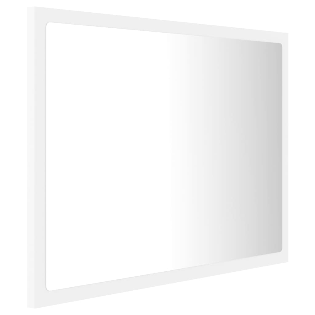 LED-Badspiegel Weiß 60×8,5×37 cm Spanplatte