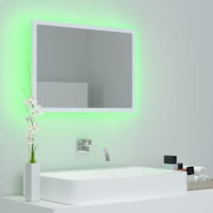 LED koupelnové zrcadlo bílé 60 x 8,5 x 37 cm akrylové - obrázek 10