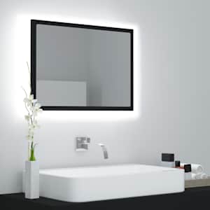 LED koupelnové zrcadlo černé 60 x 8,5 x 37 cm akrylové