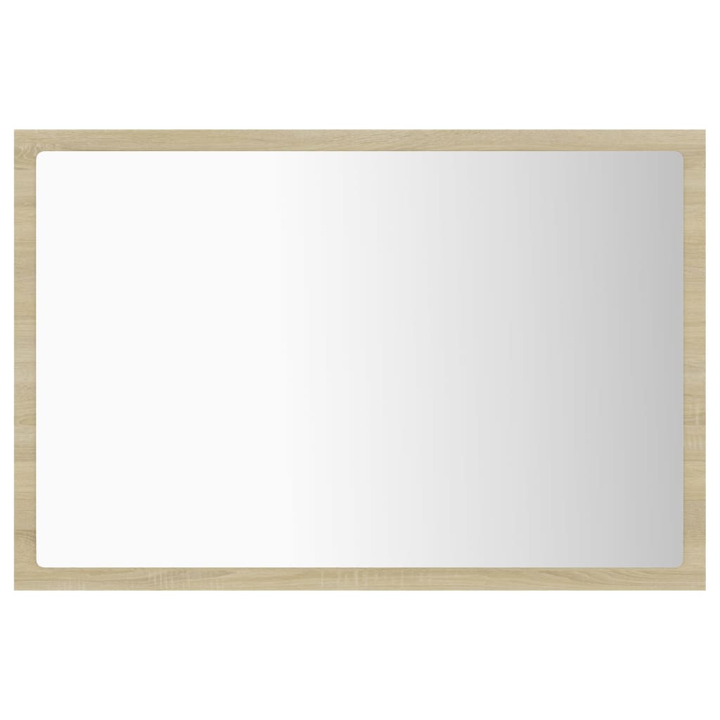 vidaXL sonoma tölgy akril LED-es fürdőszobai tükör 60x8,5x37 cm