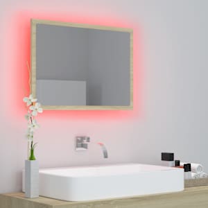 LED koupelnové zrcadlo dub sonoma 60 x 8,5 x 37 cm akrylové - obrázek 12