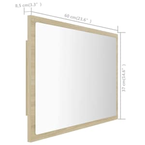 LED koupelnové zrcadlo dub sonoma 60 x 8,5 x 37 cm akrylové - obrázek 14