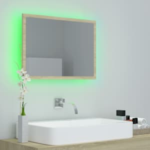 LED koupelnové zrcadlo dub sonoma 60 x 8,5 x 37 cm akrylové - obrázek 11