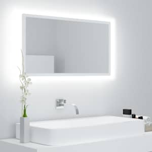 LED koupelnové zrcadlo bílé 80 x 8,5 x 37 cm akrylové - obrázek 1