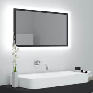 LED koupelnové zrcadlo šedé 80 x 8,5 x 37 cm akrylové - obrázek 1
