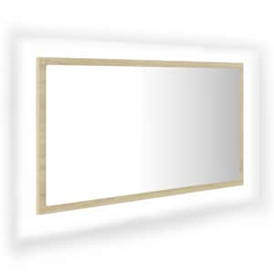 LED koupelnové zrcadlo dub sonoma 80 x 8,5 x 37 cm akrylové - obrázek 2