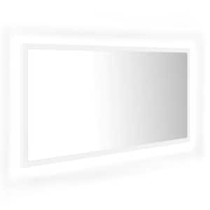 vidaXL LED vannitoa peeglikapp, valge, 90x8,5x37 cm, puitlaastplaat