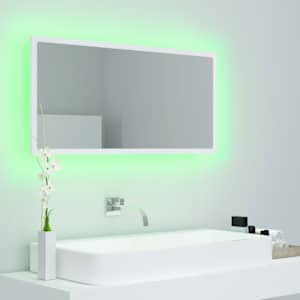 LED koupelnové zrcadlo bílé 90 x 8,5 x 37 cm akrylové - obrázek 10