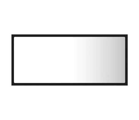 vidaXL LED-badespeil svart 90x8,5x37 cm akryl