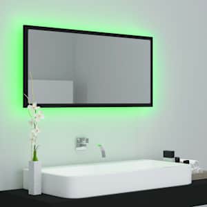 LED koupelnové zrcadlo černé 90 x 8,5 x 37 cm akrylové - obrázek 10