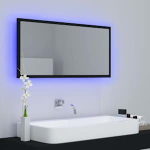 LED koupelnové zrcadlo černé 90 x 8,5 x 37 cm akrylové - obrázek 11