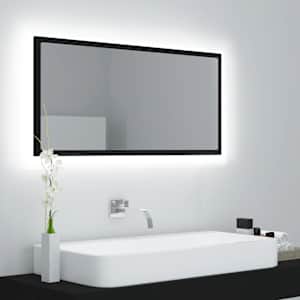 LED koupelnové zrcadlo černé 90 x 8,5 x 37 cm akrylové - obrázek 1